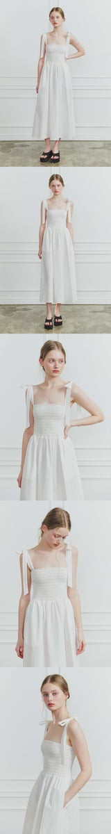 CINDY LONG DRESS white