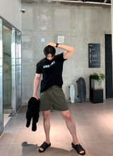 Aubre Unstint Lettering Muscle Fit Short Sleeve