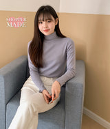 [SHOPPERMADE] ソフトタッチモダルタートルネックTシャツ(5color)