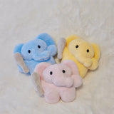 [MADE] fluffy elephant trio <cotton candy pink>