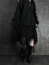 uncut lace skirt (2color)