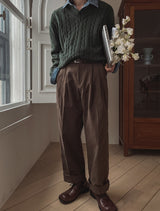 Kona basic three tuck wide pants