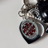 MOBN Acrylic Keyring (PaleAqua/Burgundy)