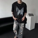 Butterfly-printed Short-Sleeved T-shirt / D747406118682 