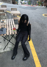 ベルト付きアンバルストライプスカート