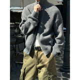 [Unisex] ヒドゥンクロップニットジップアップ(3color)