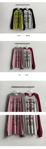 Decott lettering raglan sweatshirt