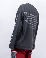 BBD Crushed Faith Pigment Long T-Shirt (Charcoal)