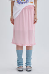 Overlace Layered Skirt [Pink]