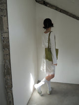 [prts made] オーキッドレースサテンミディスカート (2sizes)