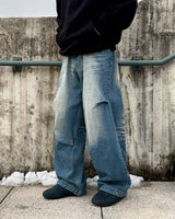 Frang washed denim pants