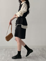 Stitch Banding Midi Skirt