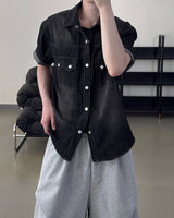 Weron Regular Denim Short Sleeve Shirt