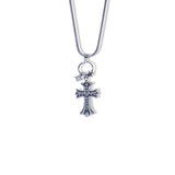 antique cross cubic necklace