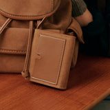 Lunar Suede Card Wallet (Camel)