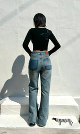 FLARED BOOTCUT DENIM PANTS code 23005