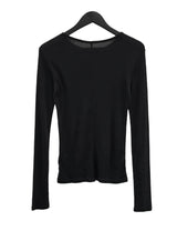 ラットカットボートネック長袖Tシャツ