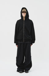 (MADE) neWave Short Zip Hoodie_Black