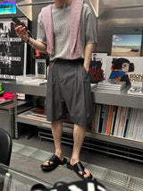 Pleddy Bermuda Tuck Half Slacks (3color)