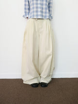pocket pintuck wide pants