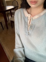 [MADE] Rules Button Henley Neck Knit
