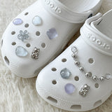 [made]purple&silver resin shoes charm set 