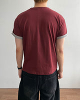 デュエット クロップ ロールアップ ショートスリーブ Tシャツ