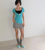 DEEP V-NECK TEE