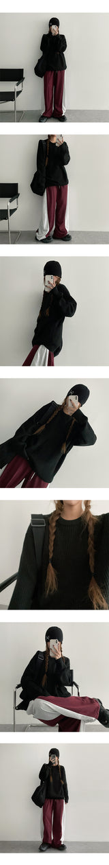 T-the-box boxy Hachi round knitwear