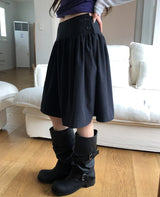 ヒューリングダブルボタンバルーンミディスカート