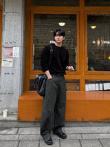 Log velvet round knitwear