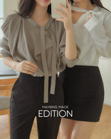 [MADE] Pure Drape Tie Blouse