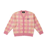 Pink Check Cardigan