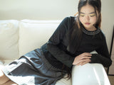FRILL POCKET T (BLACK)