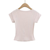 Elyra Snap V-Neck Tee