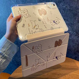 Cute Puppy Illust Y-Cover Transparent iPad Case