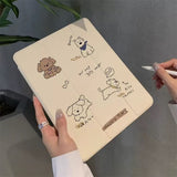 Cute Puppy Illust Y-Cover Transparent iPad Case