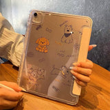 Cute Puppy Illust Y-Cover Transparent iPad Case