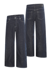 Contrast Raw Stitch Bootcut Jeans