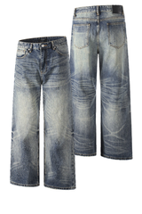Washed Straight Leg Jeans