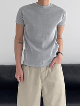 PD Ribbed Muscle Fit Short Sleeve T-Shirt (3C)