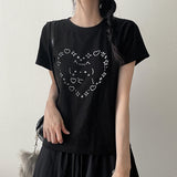 ラブリーキャット 🩷 絵文字半袖Tシャツ (3 colors)