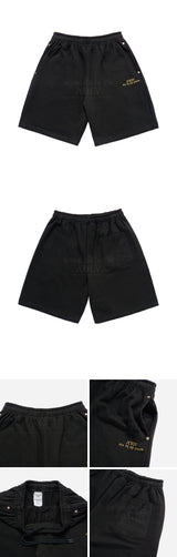 24FW UPSIDE DOWN BASIC LOGO SHORT PANTS BLACK
