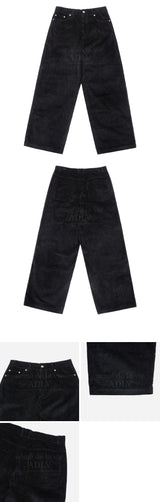 24FW ワイドビッグコーデュロイパンツ ブラック