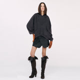 Cat Wrap Mini Leather Skirt