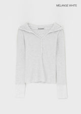 [B-BASIC] Waffle Slim Long-Sleeve Hoodie