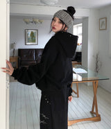Glint Brushed Studded Hoodie