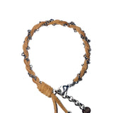 suede chain bracelet (brown)