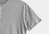 Look Travis Soft Slub Henley Neck Short Sleeve T-Shirt