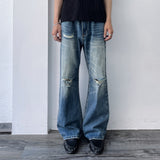 Vintage Distressed Wide Jeans